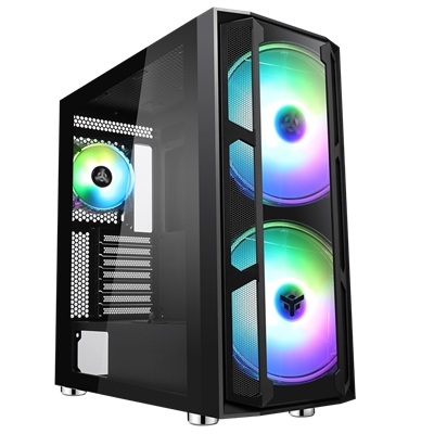 CABINET ITEK MAJES 20 EVO - GAMING FULL TOWER, 2X20CM ARGB FAN, USB3, FRONT & SIDE PANEL TEMP GLASS (ITGCAMAJ20E)