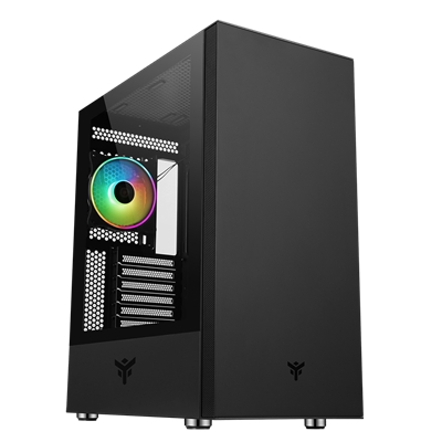 CABINET ITEK VERTIBRA S210 - GAMING MIDDLE TOWER, 12CM ARGB FAN, 2XUSB3, SIDE PANEL TEMP GLASS (ITGCAVS210)