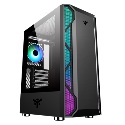 CABINET ITEK VERTIBRA X210 - GAMING MIDDLE TOWER, 12CM ARGB FAN, 2XUSB3, SIDE PANEL TEMP GLASS (ITGCAVX210)