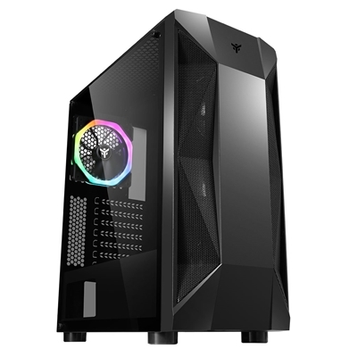 CABINET ITEK ITGCATRK40E THE ROCK EVO - GAMING MIDDLE TOWER, USB3, 12CM ARGB FAN, SIDE PANEL TEMP GLASS