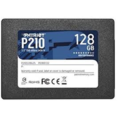SSD-SOLID STATE DISK 2.5''  128GB SATA3 PATRIOT P210S128G25 P210 READ:450MB/S-WRITE:430MB/S