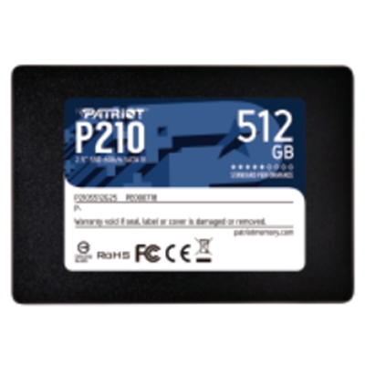SSD-SOLID STATE DISK 2.5''  512GB SATA3 PATRIOT P210S512G25 P210 READ:520MB/S-WRITE:430MB/S