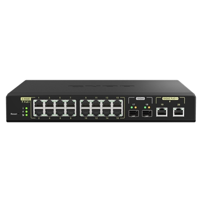 SWITCH QNAP QSW-M2116P-2T2S 16P POE 2.5GBE RJ45 802.3AT(30W)+2P POE 10GBE SFP+ 2P POE 10GBE RJ45 WITH 802.3BT(90W) FINO:31/05