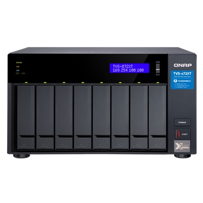 NAS QNAP TVS-872XT-I7-16G 8HD 3,5''/2,5''SATA>NO HD<2P GIGA 1P 10GBASE-T 4P USB3.1+1P USB3.0-16GB DDR4 SODIMM- I7 6 CPRE