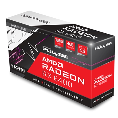 SVGA SAPPHIRE RADEON PULSE RX 6400 GAMING 4G GDDR6 HDMI DP LP LITE 11315-01-20G