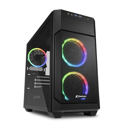 CABINET MICRO ATX SHARKOON V1000 RGB NERO 4SLOT 45X20X40,2CM 1X5,25