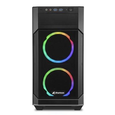 CABINET MICRO ATX SHARKOON V1000 RGB NERO 4SLOT 45X20X40,2CM 1X5,25