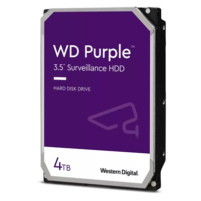 HARD DISK SATA3 3.5'' 4000GB(4TB) WD42PURZ WD 256MB CACHE 5400RPM PURPLE VIDEOSORVEGLIANZA 24X7