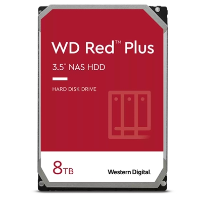 HARD DISK SATA3 3.5'' X NAS 8000GB(8TB) WD80EFZZ WD RED PLUS 256MB CACHE 7200RPM FINO A 24 ALLGGIAMENTI