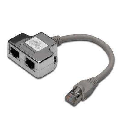 SDOPPIATORE SCHERMATO PER CAT.5E DIGITUS 08260 PER 2 LINEE RJ45 - EAN: 4016032267164