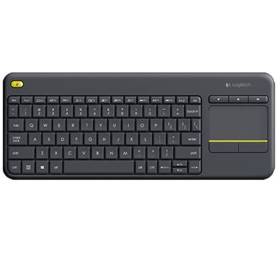 TASTIERA LOGITECH RETAIL WIRELESS CON TOUCH PAD K400 PLUS NERA USB MULTIMEDIALE P/N 920-007135