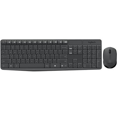 TASTIERA+MOUSE WIRELESS LOGITECH RETAIL MK235 USB NERO P/N 920-007913