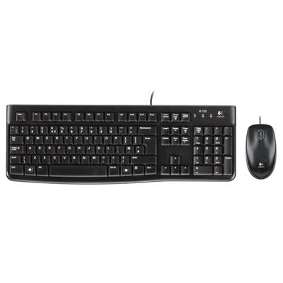 TASTIERA+MOUSE LOGITECH RETAIL MK120 USB BLACK P/N 920-002543