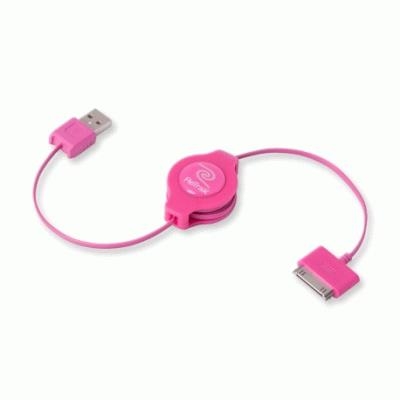 CAVO IPOD E IPHONE RETRATTILE USB 2.0 SYNC/CHARGE EUIPODUSBPK ROSA RETRAK 816983011175