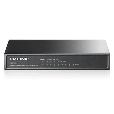 SWITCH 8P LAN 10/100M POE TP-LINK TL-SF1008P DESKTOP 4P POE-GARANZIA 3 ANNI-