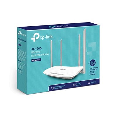 WIRELESS AC1200 ROUTER DUAL BAND TP-LINK ARCHER C50 -300MBPS X2.4GHZ-867MBPS X 5GHZ- 802.11A/B/G/N 1P WAN-4P 10/100 FINO:31/05