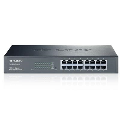 SWITCH 16P LAN GIGABIT TP-LINK TL-SG1016DE EASY SMART-MTU/PORT/TAG-BASED VLAN QOS IGMP SNOOPING-GARANZIA A VITA