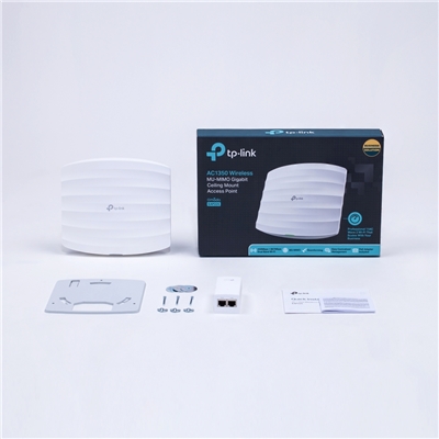 WIRELESS N ACCESS POINT AC1350  DUALBAND TP-LINK EAP225 1P GIGA LAN,802.3AF POE, MULTI-SSID, 4 ANTENNE  INTERNE 4DBI