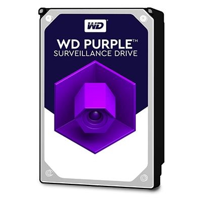 HARD DISK SATA3 3.5'' 2000GB(2TB) WD20PURZ WD 64MB CACHE INTELLIPOWER PURPLE VIDEOSORVEGLIANZA 24X7