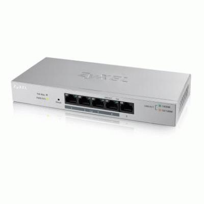 SWITCH 5P LAN GIGABIT ZYXEL  GS1200-5HP-EU0101F/GS1200-5HPV2-EU0101F  UNMANAGED PLUS (4P POE, EROG. FINO 60W)