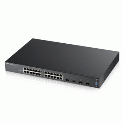 SWITCH 24P GIGABIT +4P 10 GIGABIT SFP ZYXEL  XGS2210-28-EU0101F SUPP. IPV6, ISTACKING, VLAN - RACK