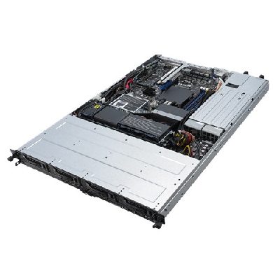 BAREBONE SERVER ASUS 1U RS300-E10-RS4 1XLGA1151 4XDDR4 ECC MAX64GB 4HD/HS 6XSATA3 2XM.2 RAID 0,1,5,10 4XGLAN VGA 1+1 450W RED.