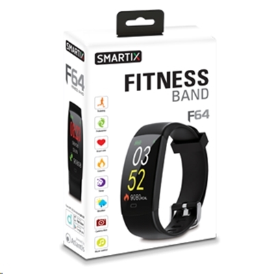 SMART BAND WIRELESS ATLANTIS SM60-F64 MOD. F64 SUPP.BLUETOOTH 4.0V- DISPLAY A COLORI DA 0,96