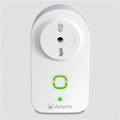 SMART PLUG WI-FI ATLANTIS A17-SS16A - SPINA IT 16A - INCLUDE MIS.POTENZA - COMPATIBILE CON GOOGLE HOME, AMAZON ALEXA