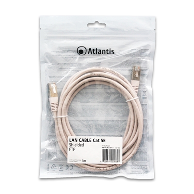 CAVO RETE CAT.5E-FTP (CAVO PATCH) SCHERMATO ATLANTIS P019-LAN_5E-F-3 - 3MT