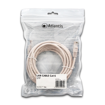 CAVO RETE CAT.6 UTP (CAVO PATCH) ATLANTIS P019-LAN_6-U-5 - 5MT- RAME