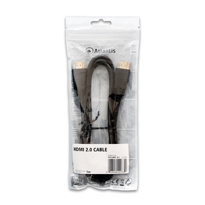 CAVO HDMI 2.0 ATLANTIS P019-HDMI_20-1 -RAME - SCHERMATO - 1MT