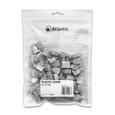 CUSTODIA CONNETTORE PLUG CAT.5E ATLANTIS  P019-LAN-CPL-50 CONFEZIONE DA 50PCS