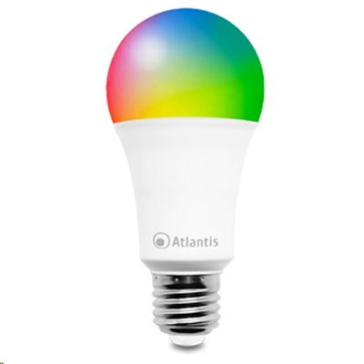 LAMPADA SMART BULK WI-FI 13W RGB (E27) ATLANTIS A17-SB13-RGBW COLORATA- CONTROLL.TRAMITE APP GRATUITA