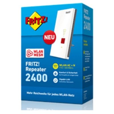 WIRELESS EXTENDER 2400M AVM FRITZ! 2400 BIANCO 2.4/5GHZ IEEE 802.11AC/N/G/B/A  EAN: 4023125028878