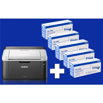 STAMPANTE BROTHER LASER HL-1212W + 5 TONER 1K INCLUSI - A4  20PPM USB WIFI 150FG ADF IPRINT&SCAN FINO:30/04