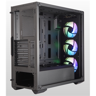 CABINET ATX MIDI TOWER COOLER MASTER MCB-B511D-KGNN-RGA MASTERBOX MB511 BLACK ATX 2X3.5/2.5 2XUSB3.0 ARGB LATO TRASP. NOALIM.