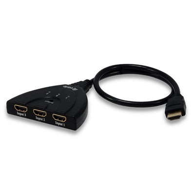 HDMI VIDEO SWITCH 3P EQUIP 332703 SUPP. FULL HD 1080P