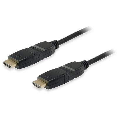 CAVO HDMI 2.0 EQUIP 119365 5MT NERO M/M - CON SPINA GIREVOLE 180  - RISOL. 4K -EAN:4015867179994