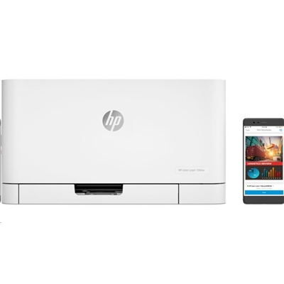 STAMPANTE HP LASER COLOR 150NW 4ZB95A WHITE A4 18PPM 64MB 600DPI LCD WIFI-USB 1Y