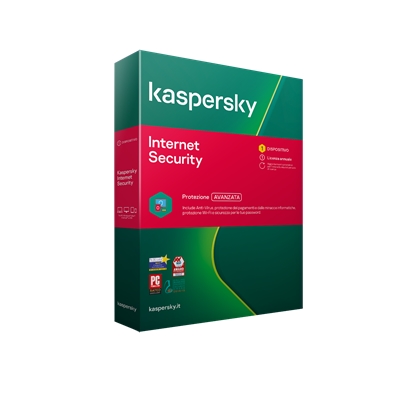 KASPERSKY BOX INTERNET SECURITY 2020 -- 1 DISPOSITIVO (KL1939T5AFS-20SLIM) FINO:30/06