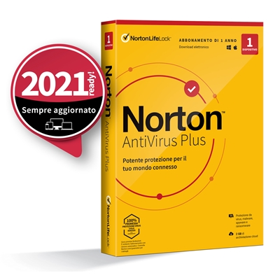 NORTON BOX ANTIVIRUS PLUS --1 DISPOSITIVO (21397559) - 2GB BACKUP FINO:27/05