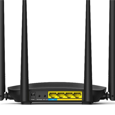 WIRELESS AC1200 ROUTER DUAL BAND TENDA AC5  5GHZX867MBPS/2.4GHZX300MBPS -1P WAN 10/100+3P 10/100-4ANT.  - GARANZIA 3 ANNI