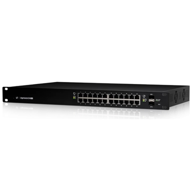 SWITCH 24P LAN GIGABIT UBIQUITI EDGESWITCH ES-24-500W POE+ - 2X SFP- MANAGED- 500W