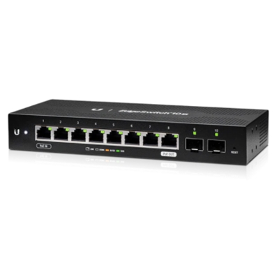 SWITCH 8P LAN GIGABIT UBIQUITI LMA EDGEMAX ES-10X 2X SFP- POE IN(PASSIVE) POE OUT (PASSIVE)