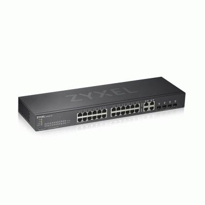 SWITCH ZYXEL GS1920-24V2-EU0101F NEBULAFLEX 24P GIGABIT + 4P DUAL GIGABIT - IPV6, VLAN,QOS, IGMP RACK 19