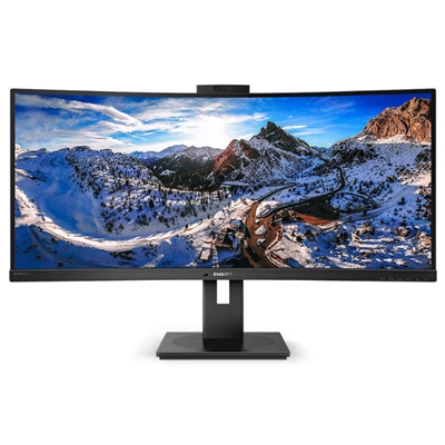 MONITOR PHILIPS LCD CURVED LED 34'' 21:9 346P1CRH/00 4MS MM SOFTBLUE UHD 3000:1 BLACK HDMI DP 5XUSB USB-C VESA WEBCAM FINO:31/05