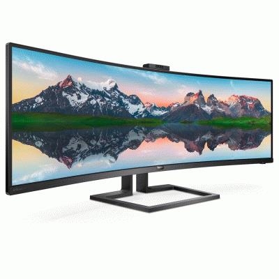 MONITOR PHILIPS LCD CURVED LED 48.8'' 32:9 499P9H/00 4K 5MS MM DQHD 3000:1 BLACK 2XHDMI DP USB-C USB3.1 WEBCAM VESA FINO:31/05