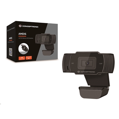 WEBCAM CONCEPTRONIC AMDIS03B FULL HD 720P (RISOL.1080X720 ) CON MICROF.- USB2.0 FINO:31/05