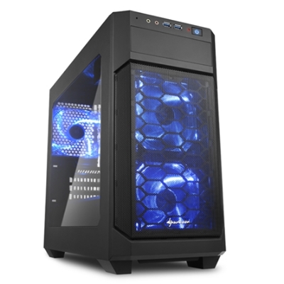 CABINET MICRO ATX SHARKOON V1000 WINDOW NERO 4SLOT 45X19,5X40,2CM 2X5,25