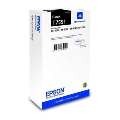 CARTUCCIA EPSON T7551 XL C13T755140 NERO 5.000PG. X WF-8010DW/WF-8510DWF 5000PG